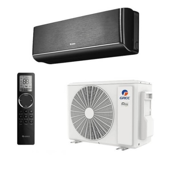 Климатик Gree Airy GWH09AVCXB-K6DNA1B/I - GWH09AVCXB-K6DNA1B/O Black, 9 000 BTU